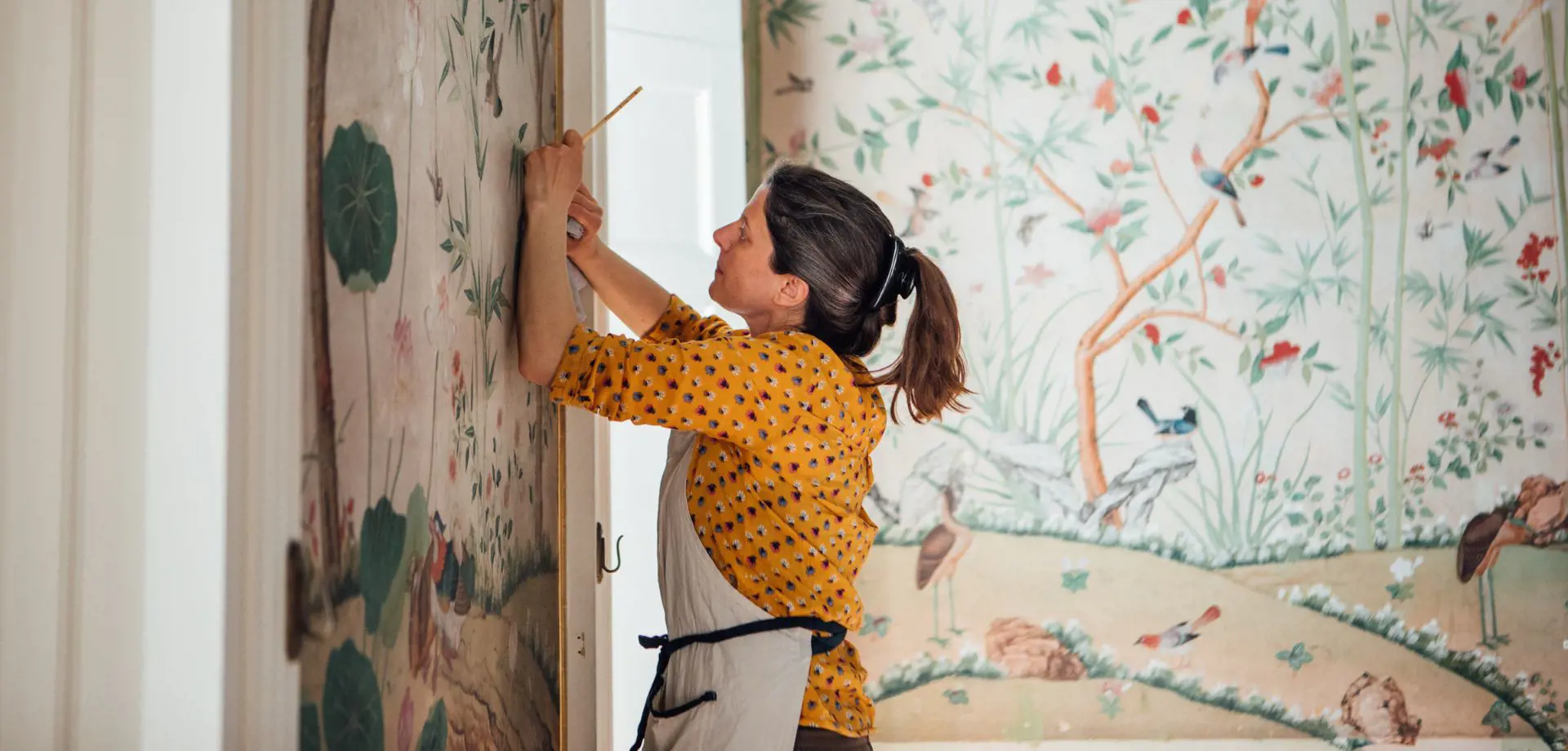 Restoring the 18th-century Chinese wallpapers